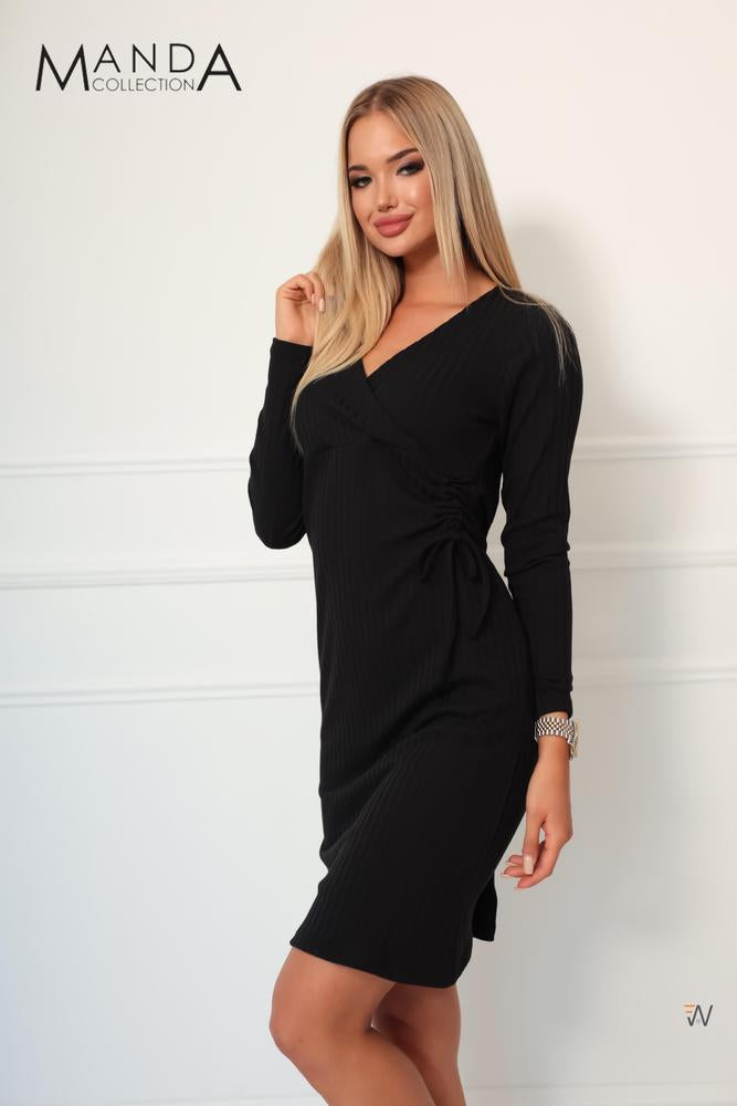 Fekete kötött ruha-2