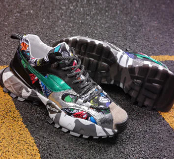 Trendy Colorful Dad Sneakers for Men