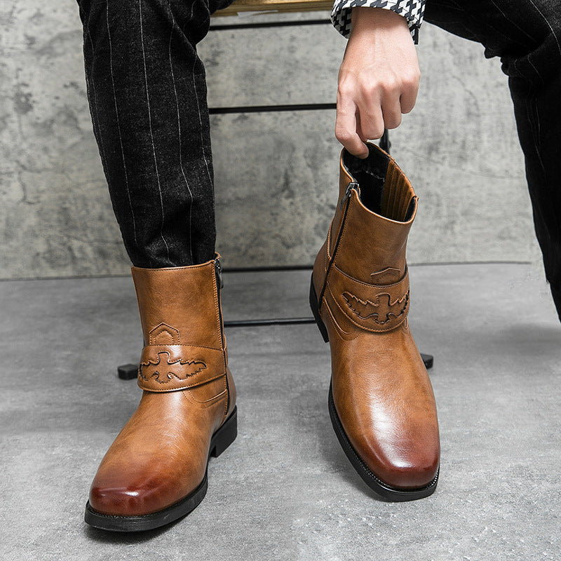 Large Size Western Style Men's Cowboy Boot