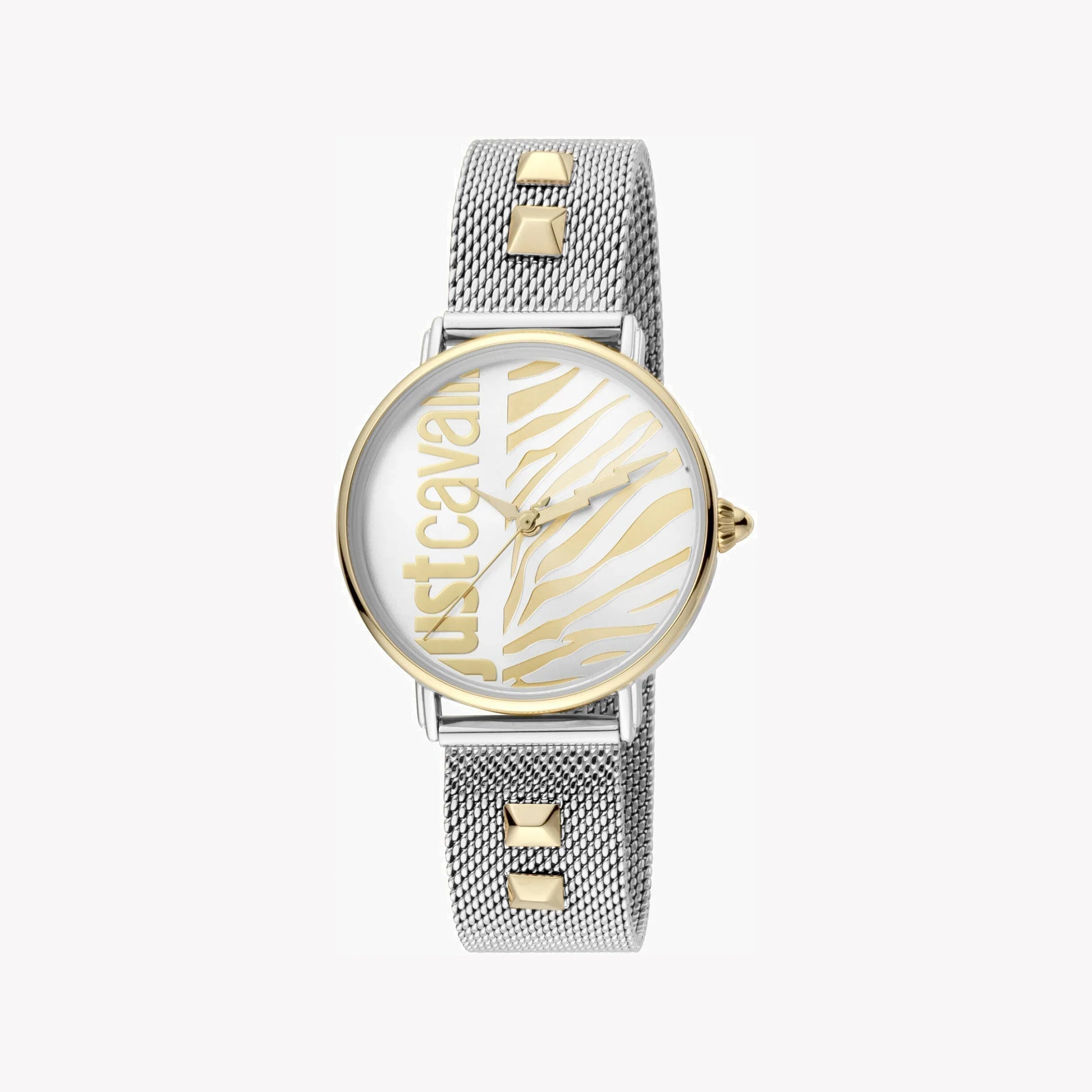 Just Cavalli Women's Silver Watch, Champagne Dial | Jc1l077m0095-1