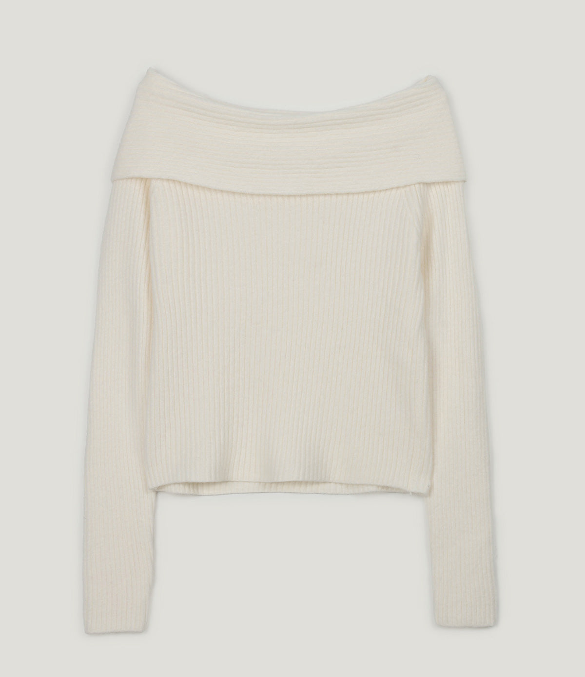 [TWEE] Eldin Off-Shoulder Ribbed Knit