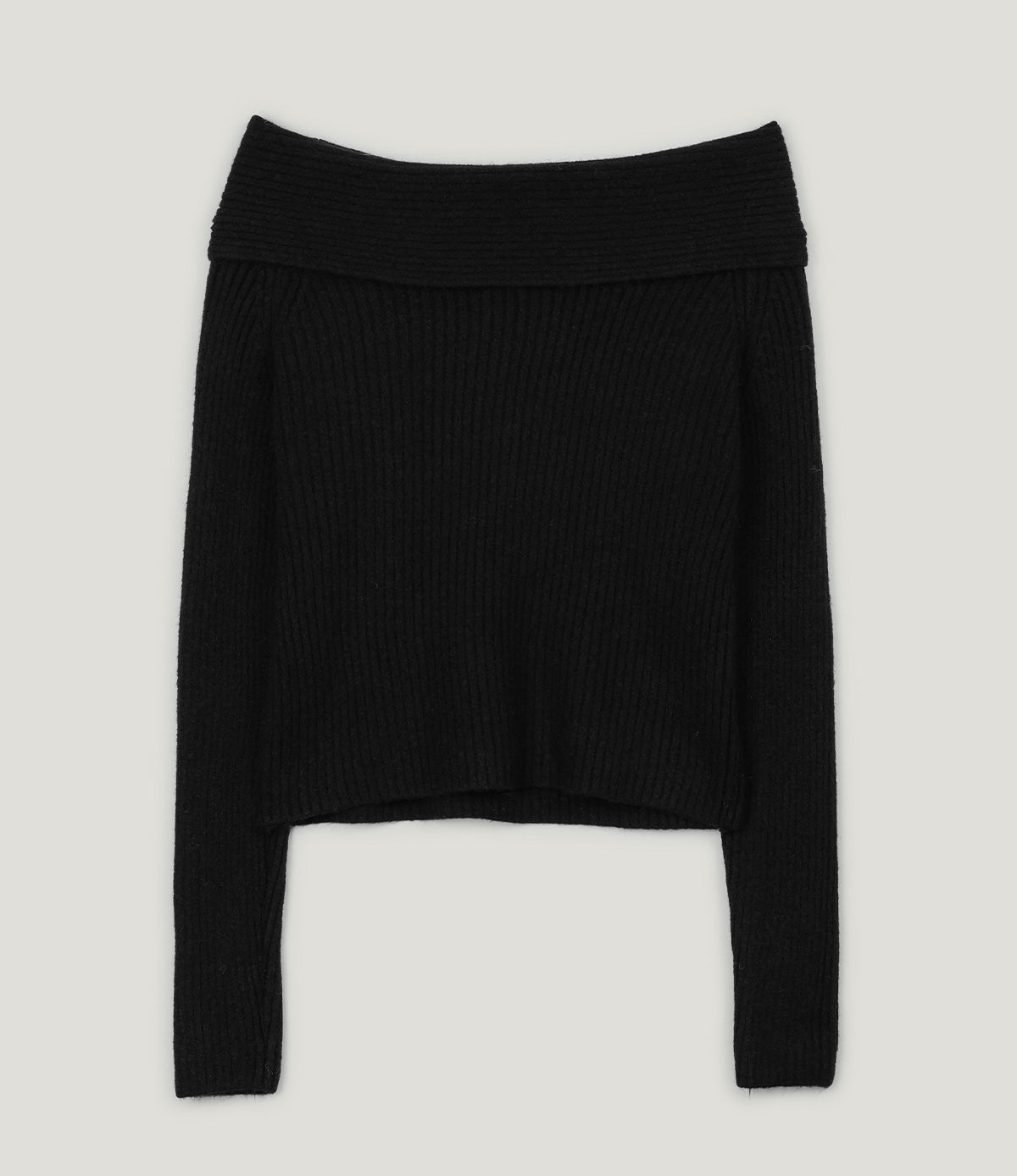 [TWEE] Eldin Off-Shoulder Ribbed Knit