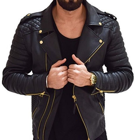 Thick Collar European And American Double Zipper Jacket