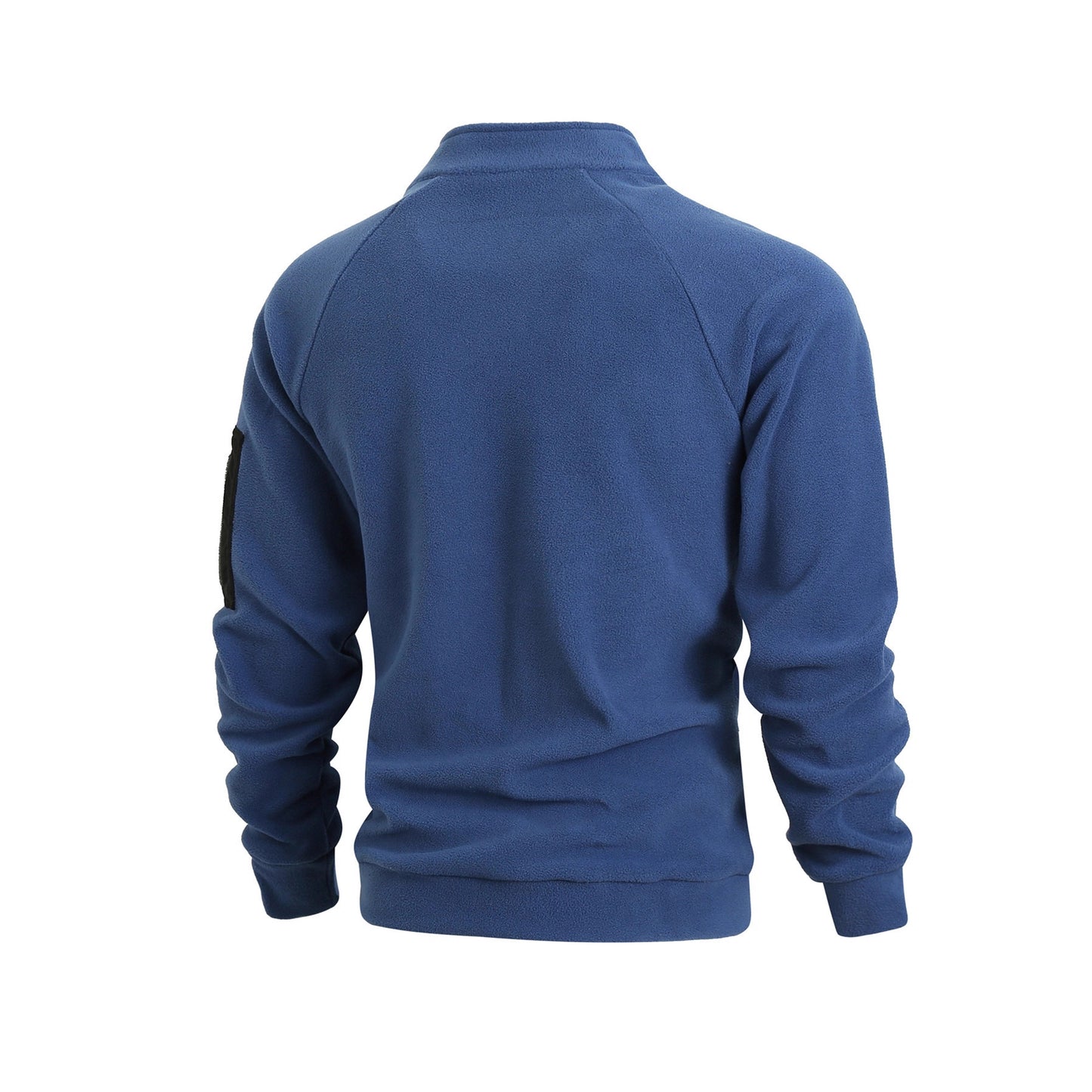 Stand Collar Long Sleeve Pullover Leisure Coral Fleece Coat Men