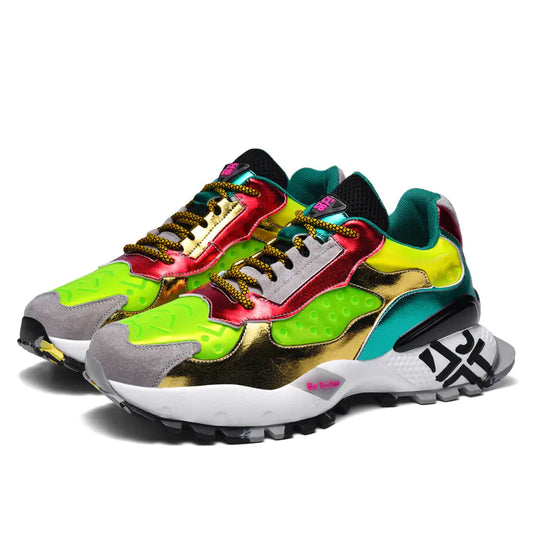 Trendy Colorful Dad Sneakers for Men