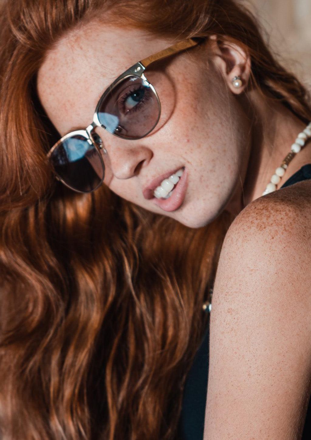 Titanium Clubmasters Sunglasses - V2 - 24K GOLD Plated