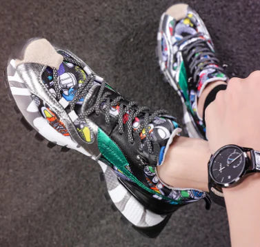 Trendy Colorful Dad Sneakers for Men